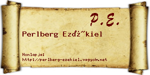 Perlberg Ezékiel névjegykártya